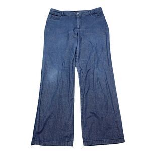 Mesmerize Pants Womens Blue Denim High Waist 5 Pocket Design Wide Leg Jeans